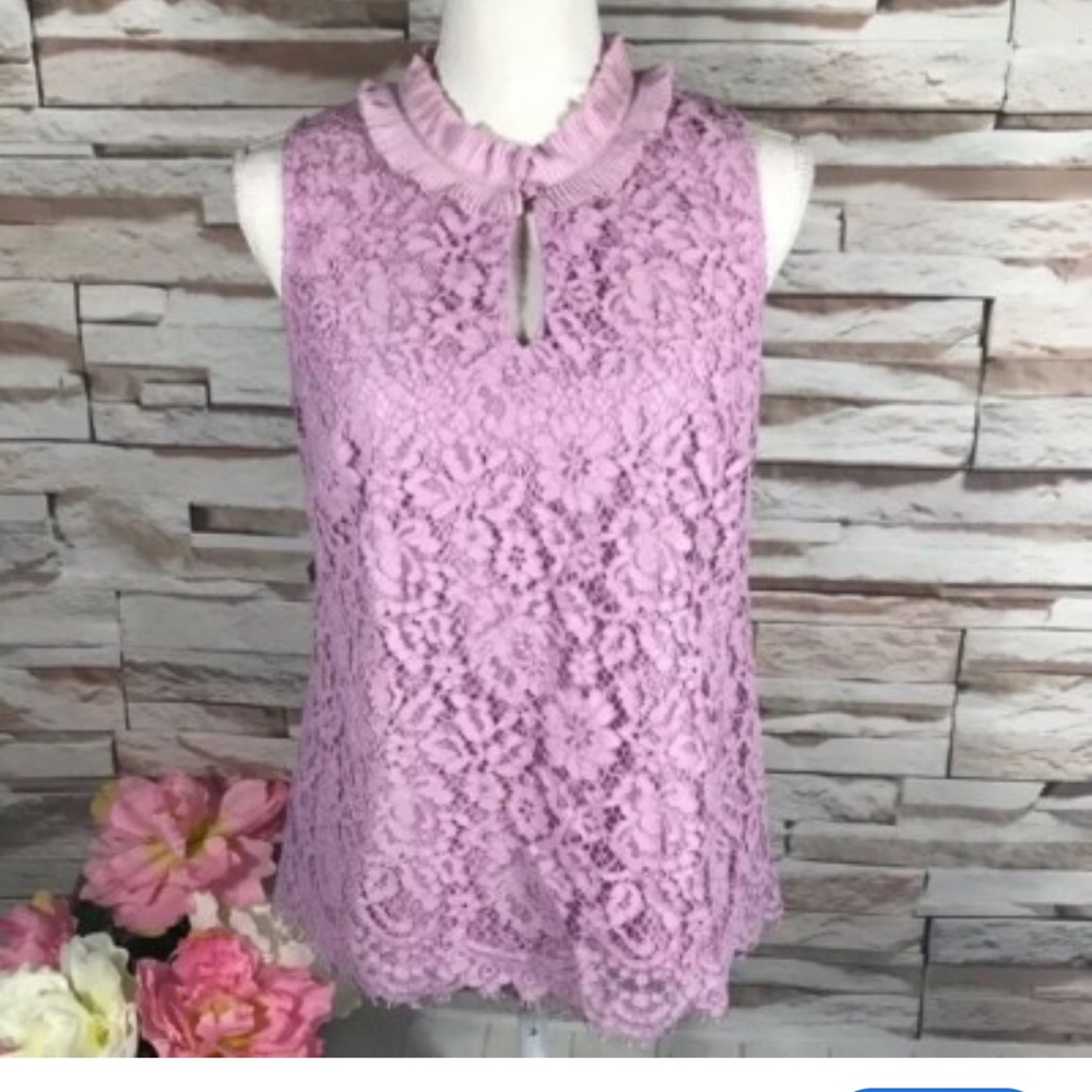 J. Crew Pink Ruffled Blouse